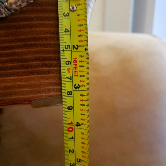 Snakeskin Wedges Embossed Leather Sandals COACH - Picture 9 of 9